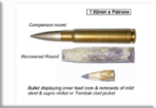 Artefact interpretation - ammunition recovered
